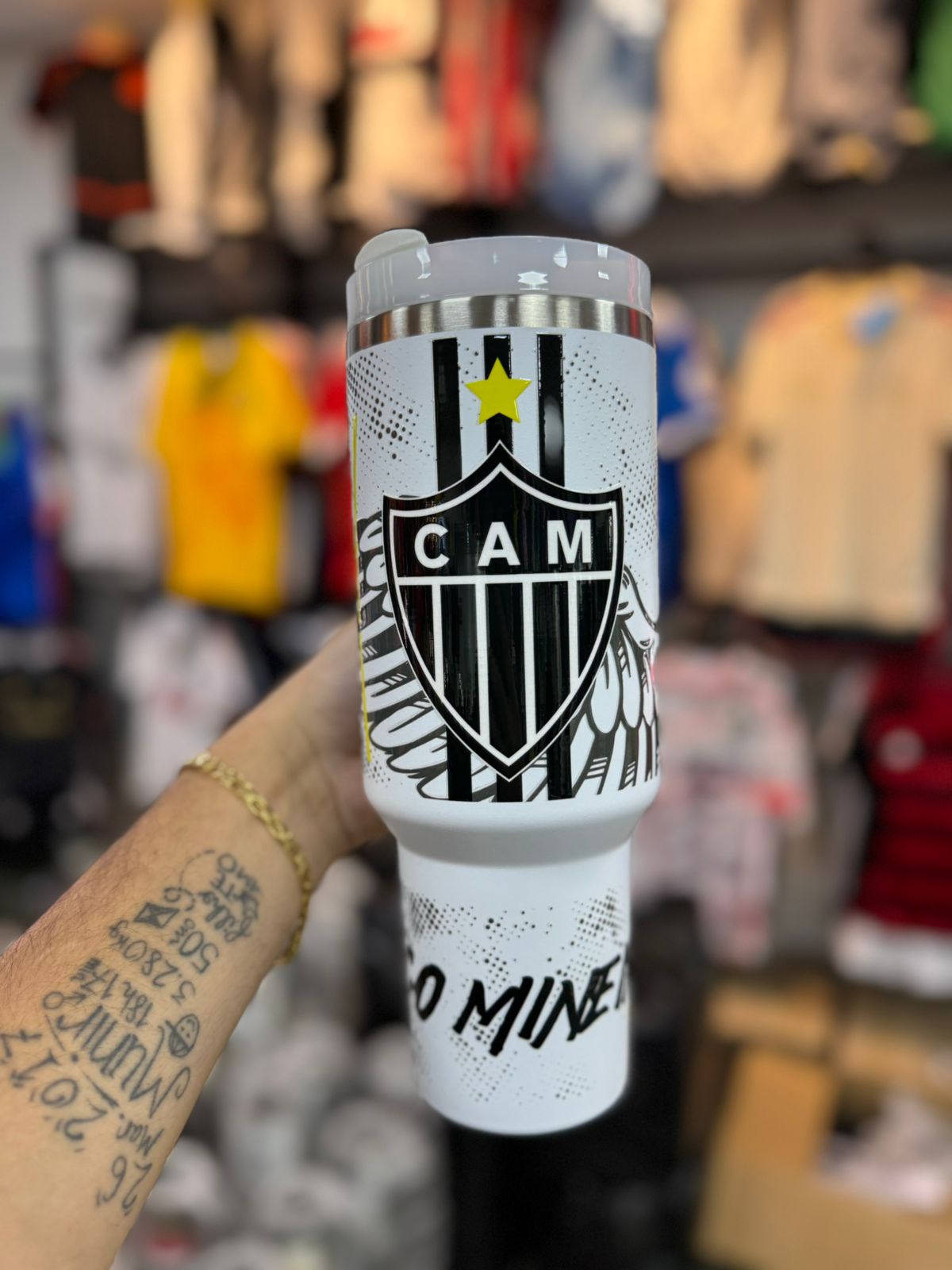 Copo Termico Atletico Mineiro Branco