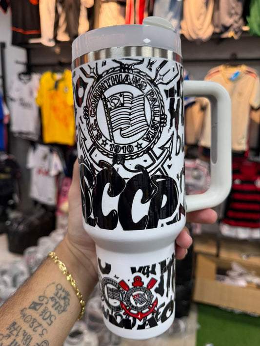 Copo Termico Corinthians Branco SCCP