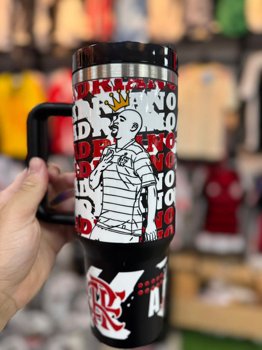 Copo Termico Flamengo preto Adriano imperador