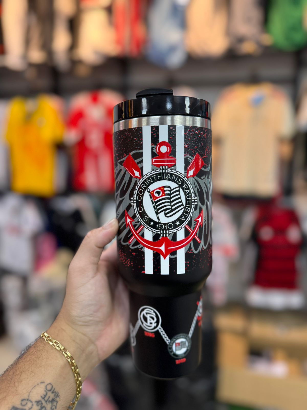 Copo Termico Corinthians Preta